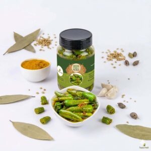 Green Chilli Pickle (ہری مرچ کا اچار) by Fouzia Fresh